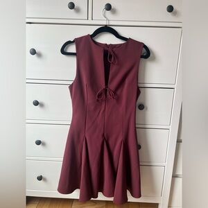 Zara Burgundy/Red Bow Dress